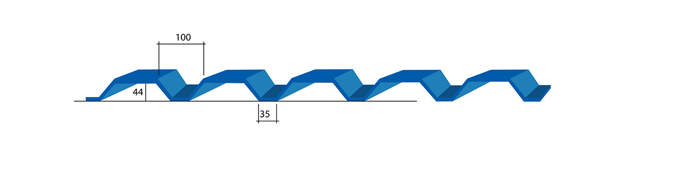 Геометрия профнастила С44
